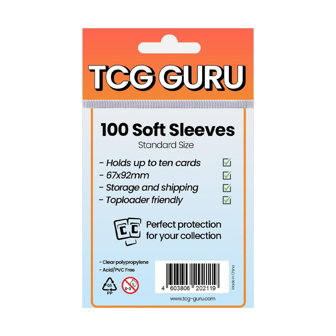 TCG GURU Soft Sleeves Standardgröße (100 Stück)