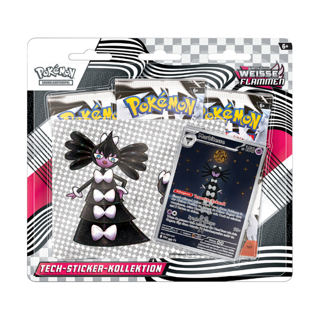 Pokemon Weiße Flammen Tech Sticker Kollektion Morbitesse Deutsch